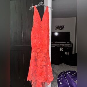 Jovanni Dress 60283: neon coral